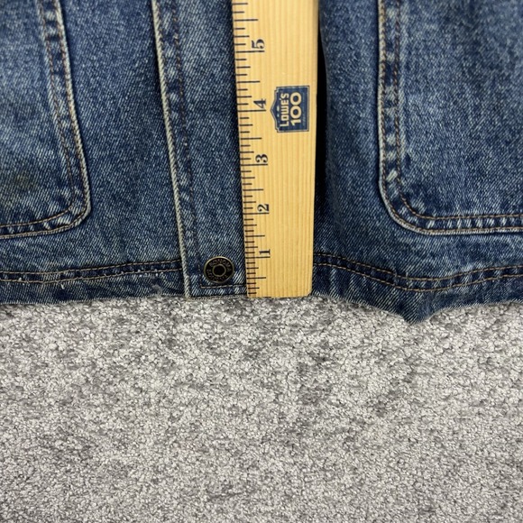 Sonoma Denim Chore Jacket Coat Men's Large Corduroy Collar Flannel Lined Barn - Picture 10 of 13